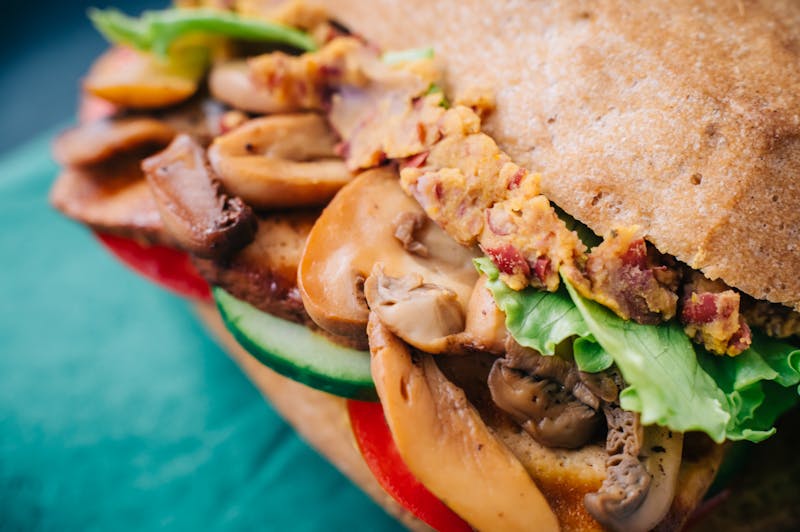 Veggie Delight hoagie with roasted vegetables