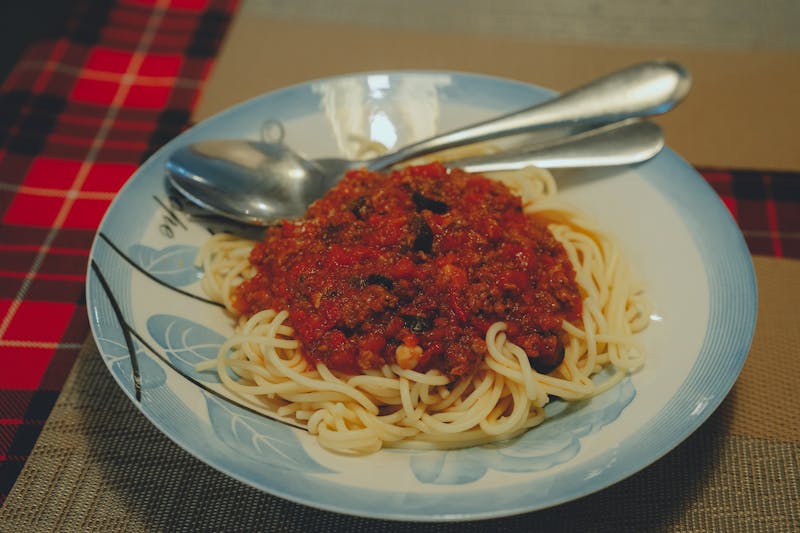 Spaghetti Bolognese with slow-cooked meat sauce