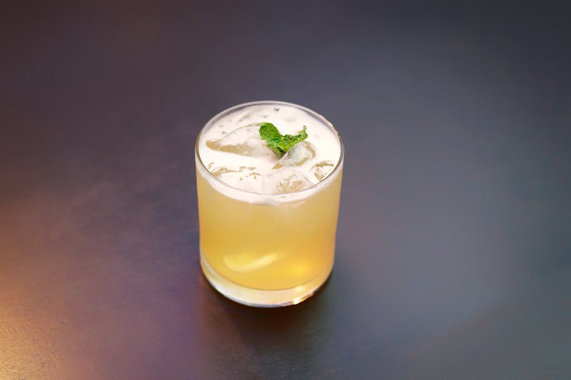 Fresh lemonade with mint garnish