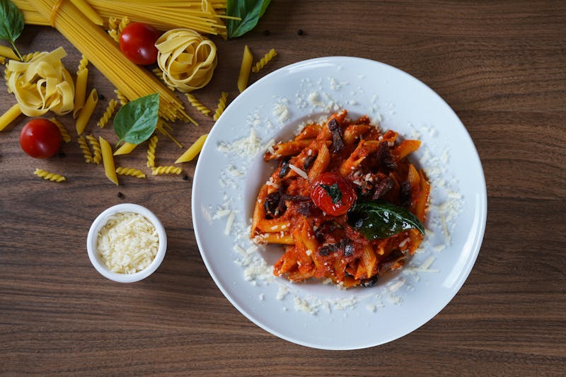 Freshly prepared catering dishes